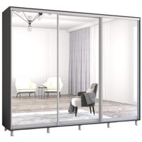 Шкаф Mobildor-Lux Aron uși glisante din oglinzi (260x60x220H cm) Anthracite