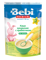 Каша безмолочная кукурузная с пребиотиком Bebi Premium (5 м+) 200 гр.
