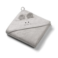 Полотенце с капюшоном Babyono Mouse Grey 100x100 см