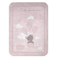 Lenjerie de pat pentru copii Kikka Boo 31103020159 Paturica super moale Dream Big Pink, 80/110 cm