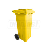 Бак мусорный 240 л (HDPE) на колесах (желтый) UNIPLAST TR