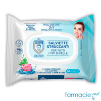 Servetele umede demachiante DR. PROTEC apa micelara, lotus, aloe N20 Bericah