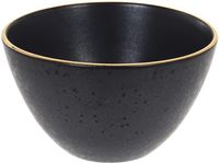Salatiera din ceramica 14cm Golden Rim neagra
