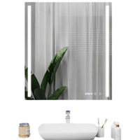 Зеркало для ванной Bayro Sigma 500x800 LED touch подогрев, часы, термометр