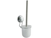 Щетка для WC с подставкой Milady 35.5cm на присоске, хром