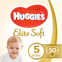 Подгузники Huggies Elite Soft 5 (12-22 кг), 50 шт