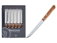 Набор ножей для стейка Vaggan 6шт 21см, дерев ручка