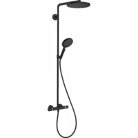 Sistema de dus hansgrohe Raindance Select S Showerpipe 240 1jet PowderRain cu termostat, Matt Black