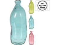 Vaza din sticla "Damigeana" H35cm, D13cm, 3 culori