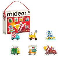Головоломка Mideer MD1459 Puzzle Vehicule de Construcție, 6 în 1