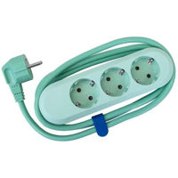 Удлинитель электрический BACHMANN 387.2702 smart 3xSchuko 1.5m h05vv-f 3g 1.50 nedem, verde