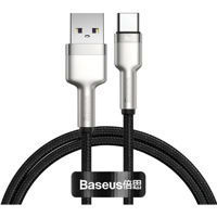Кабель для моб. устройства Baseus CAKF000101 USB-A to Type-C 66W, 3A, 1m, Metal, Cafule Series, Black