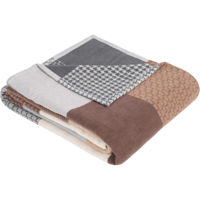 Домашний текстиль Ibena 1975/300 Jacquard Baumwolldecke Pittsburgh mith GOTS Zertifikat Brown/grey