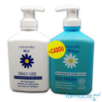 Camomilla Blu Daily Use pH 5.5 gel intim pentru toata familia 300ml + Camomilla Blu Deo Fresh pH 4.5 gel intim anti-odor, hidratant 300ml Cadou