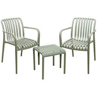 Садовая мебель ProGarden 57420 Set mobilier 3 unitati: masa + 2 scaune, verde