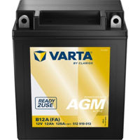 Автомобильный аккумулятор Varta 12V 12AH 125A(EN) клемы 1 (136x82x161) YB12A-A AGM (512919013I312)