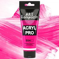 Акриловая флуоресцентная краска ART kompozit, 75 мл №554 Розовый флуоресцентный