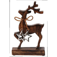 Декор Promstore 52559 Statueta Cerb in picioare 16x26cm, lemn