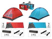 Set pentru camping: cort 200X120X100cm, 2 paturi