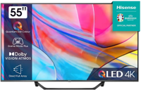 Телевизор 55" QLED SMART TV Hisense 55A7KQ, 3840x2160 4K UHD, VIDAA U6.0, Gray