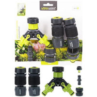 Furtun ProGarden 55293 Set conectori cu legatura pentru furtun 6buc verde