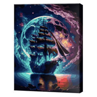 Картина по номерам Art Gallery GX46771 Corabie si luna 40x50cm