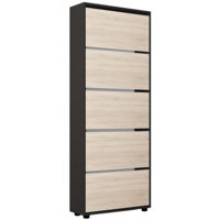 Raft pentru încălțăminte Mobildor-Lux Leo 60x27x203H cm Anthracite/Sonoma