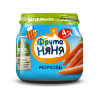 Пюре ФрутоНяня из моркови, 80 гр.