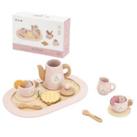 Игрушка PolarB 44267 Set de ceai din lemn (roz)