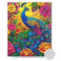 Картина по номерам Art Gallery GA87086 Mozaic cu diamante 40x50cm Paun frumos