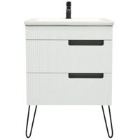 Шкаф под умывальник Bayro универсальный Positano под умыв. Argo 600 белый мат