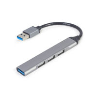 USB  3.0 Hub 4-port Output: 1*USB3.0; 3*USB2.0, Gembird "UHB-U3P4-01", Silver