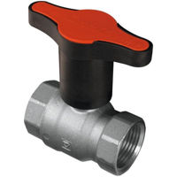 Запорная арматура HERZ шаровой водяной кран FF 1" красный, тип Miner, тип Miner (88531)