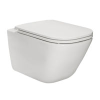 WC suspendat cu scaun Slim, cu sistem de coborâre moale, ROCA GAP Rimless