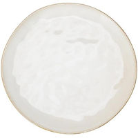 Тарелка Promstore 36660 de servire 27cm Reactiv Glaze Brown Rim, ceramica