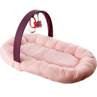 Гнездо для новорожденных BabyJem 878 Babynest My First Bed cu jucarii Roz