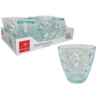 Посуда для напитков Bormioli Rocco 29626 Набор стаканов для воды Flora Acqua 6шт 260ml голубые