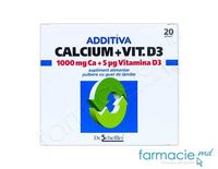 Additiva Calcium + Vit D3 pulbere 1000mg + 200 UI N20