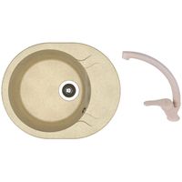 Мойка кухонная со смесителем Dr.Gans Berta 580 + SanDonna F 1069 bej