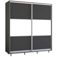 Dulap Mobildor-Lux Aron cu uși glisante orizontal (230x60x220H cm) Anthracite