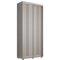 Dulap Mobildor-Lux Compact uși glisante PAL cu ornament grecesc (100x45x200H cm) Grey