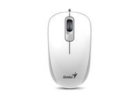 Mouse Genius DX-110, Optical, 1000 dpi, 3 buttons, Ambidextrous, White, USB