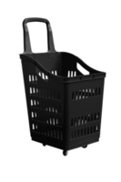 cumpără Coș din plastic cu roti (mâner negru) 68L, 520*380*900, gri în Chișinău