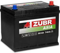 Автомобильный аккумулятор Zubr Premium Asia 80 Ah R+