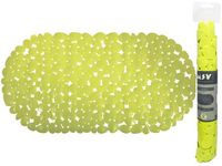 Covoras pentru cada de baie oval 35X68cm MSV "Galets", verde, PVC