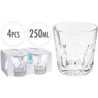 Посуда для напитков Excellent Houseware 38742 Набор стаканов для напитков 4шт 250ml 8.6cm