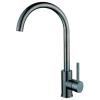 Смеситель кухонный Fabiano 8015 FB нерж К бок черн выс