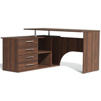 Офисный стол Fabrik Home СК-01 левый орех тёмный