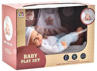 Кукла Essa 6899-20W Bebe în pijamă albastră, 25 cm