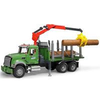 Машина Bruder 2824 BD MACK Лесной грузовик с краном, 43252